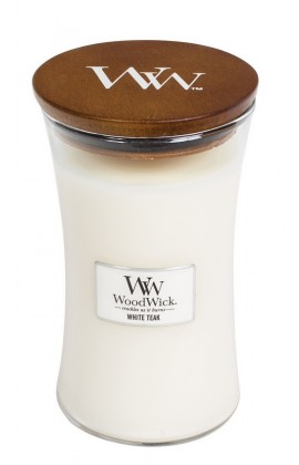 WoodWick White Teak nagy illatgyertya